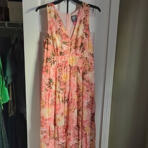 Vince Camuto Sleeveless Pink Floral Dress